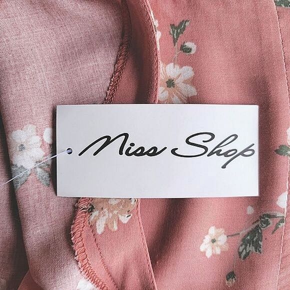 NWT Miss Shop rose pink floral mini summer dress AU 12 / US 8 - Picture 7 of 14